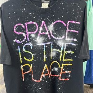 Black Space Graphic Kids T-Shirt